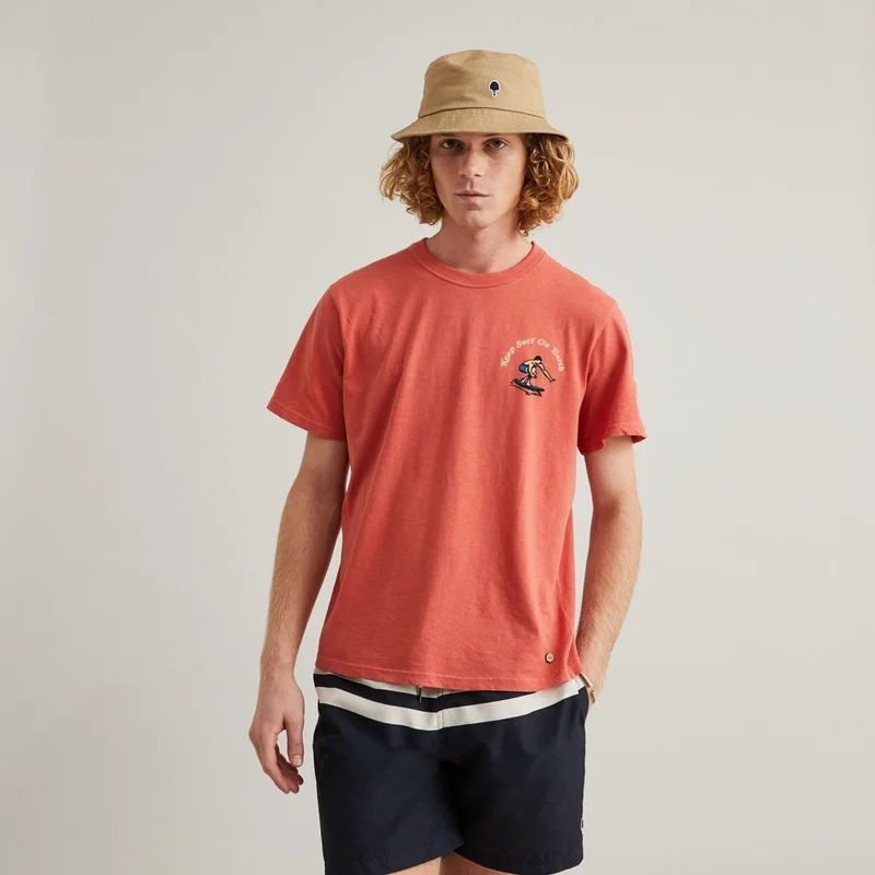 فاجو تيشيرت لوجني - تيرا كوتا من ألياف القطن والسي وول